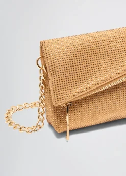 Borsa a spalla piccola con strass
