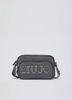 Borsa a tracolla media con logo