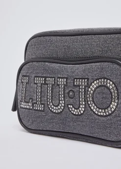 Borsa a tracolla media con logo
