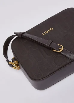Borsa a tracolla media con logo