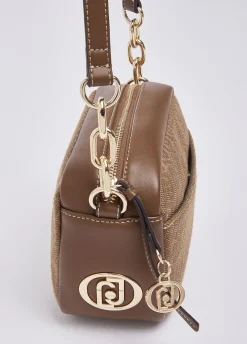 Borsa a tracolla media jacquard