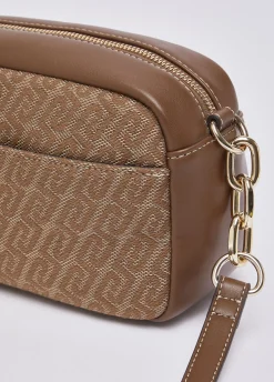 Borsa a tracolla media jacquard