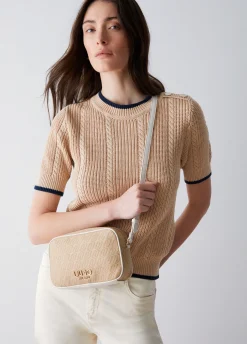 Borsa a tracolla piccola jacquard