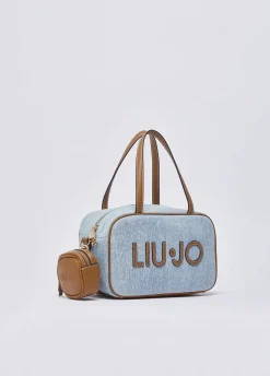 Borsa bowling media in denim