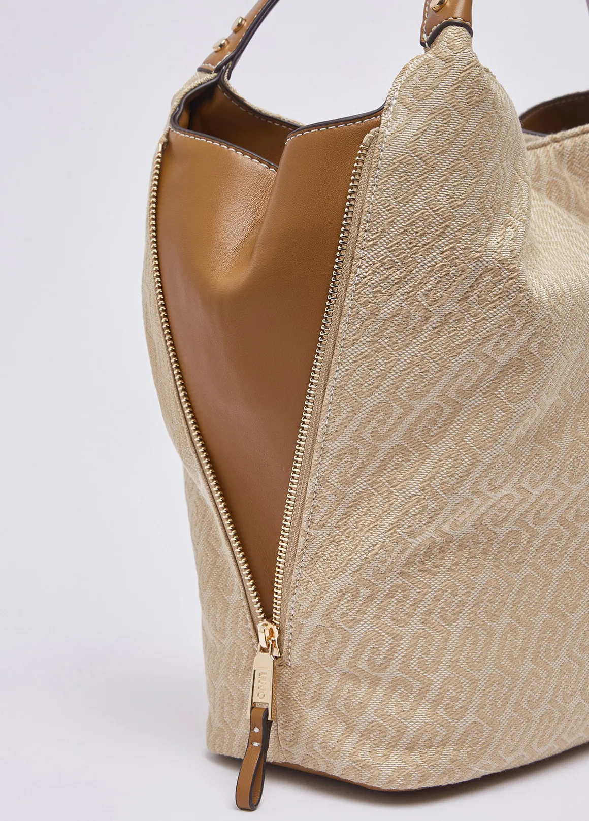 Borsa grande con logo monogram