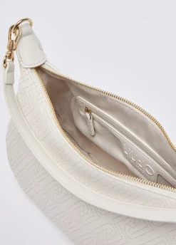 Borsa hobo media con logo monogram