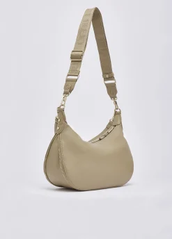 Borsa hobo media con logo monogram