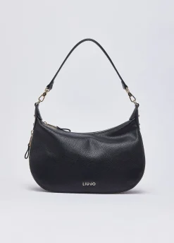 Borsa hobo media con logo monogram