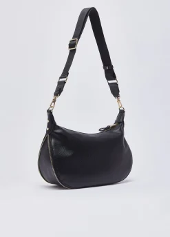 Borsa hobo media con logo monogram