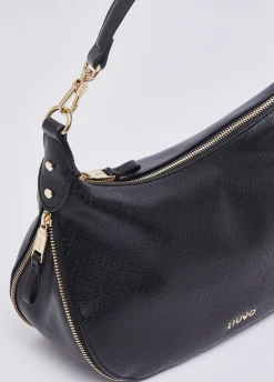 Borsa hobo media con logo monogram