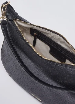 Borsa hobo media con logo monogram