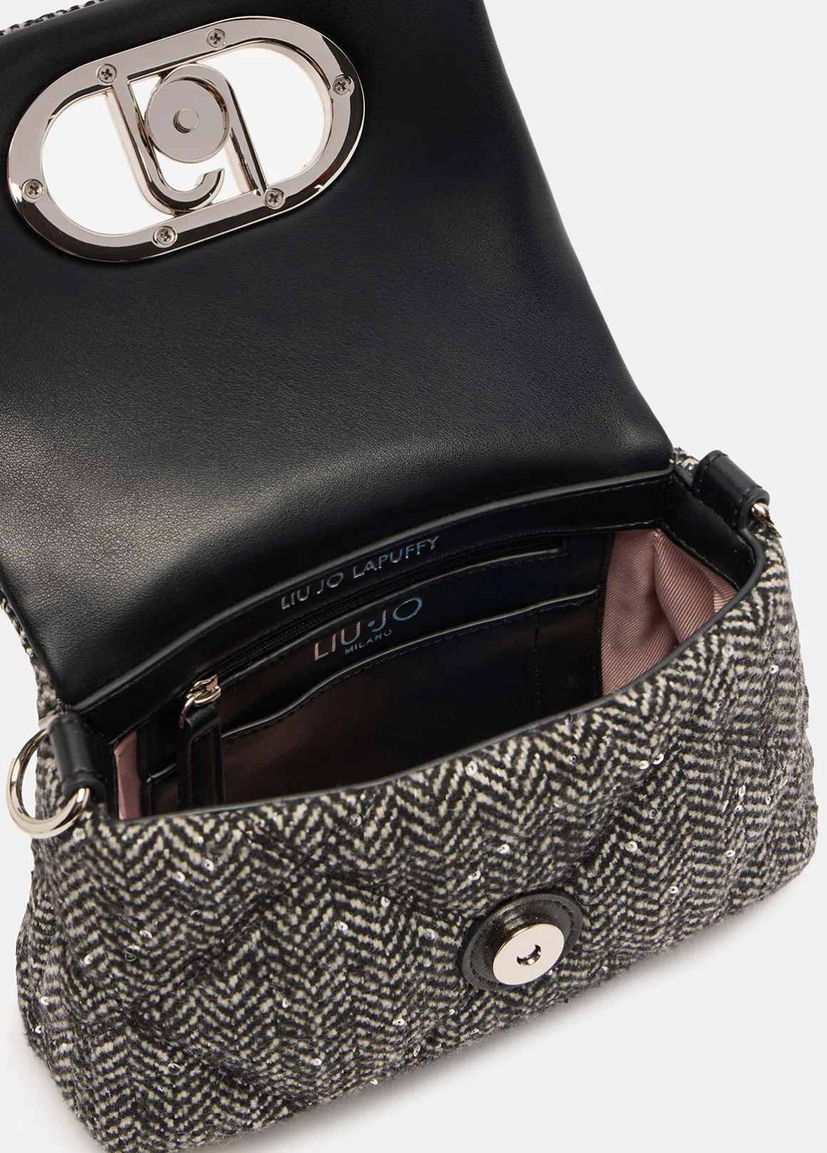 Borsa LaPuffy piccola con paillettes