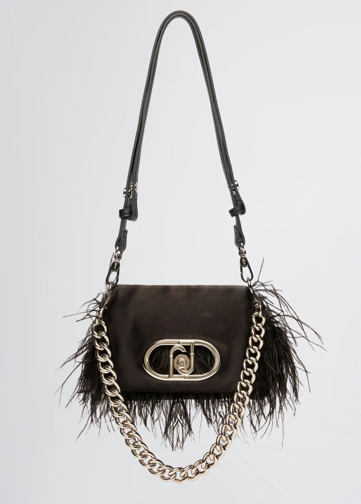 Borsa LaPuffy piccola con piume