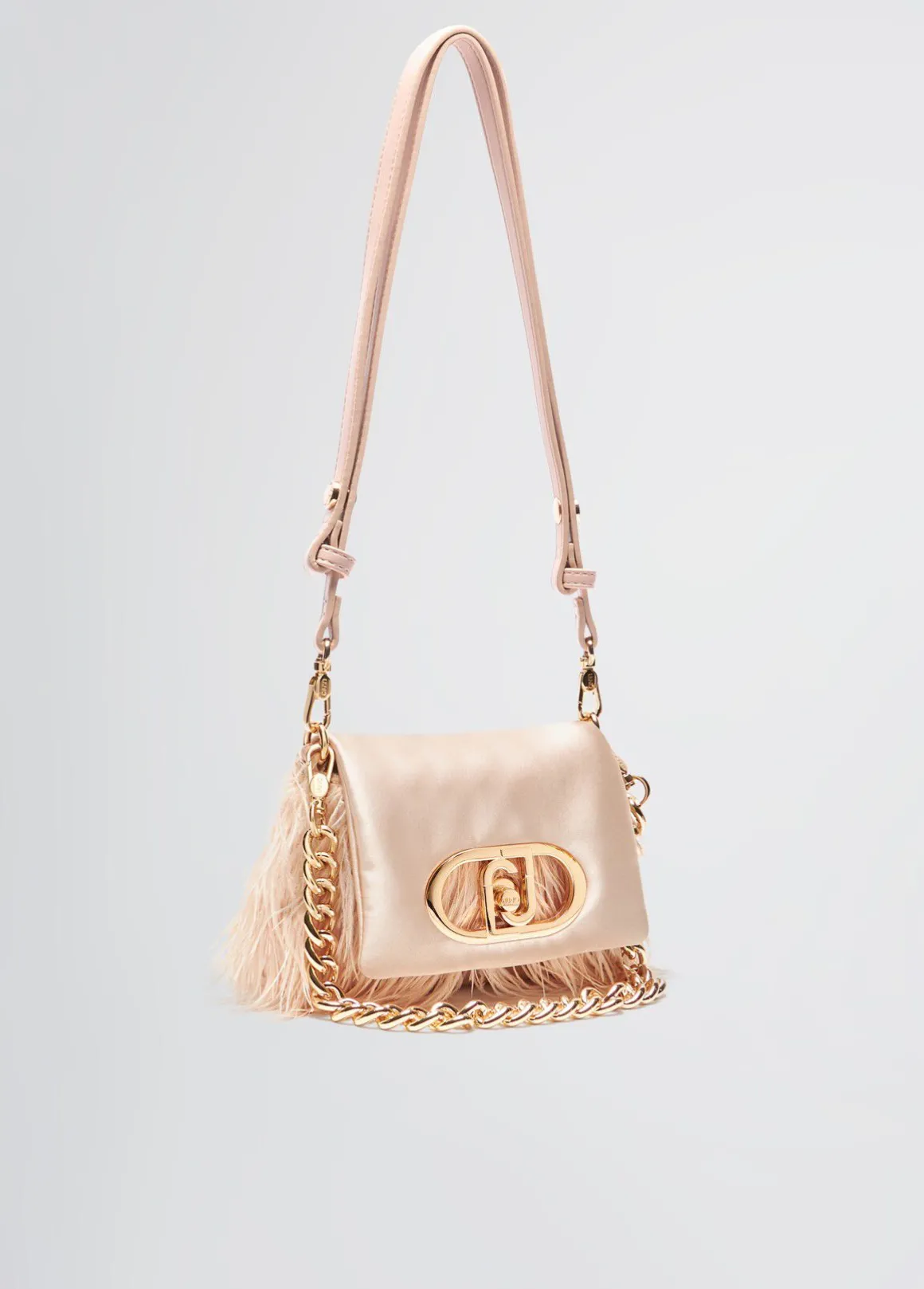 Borsa LaPuffy piccola con piume