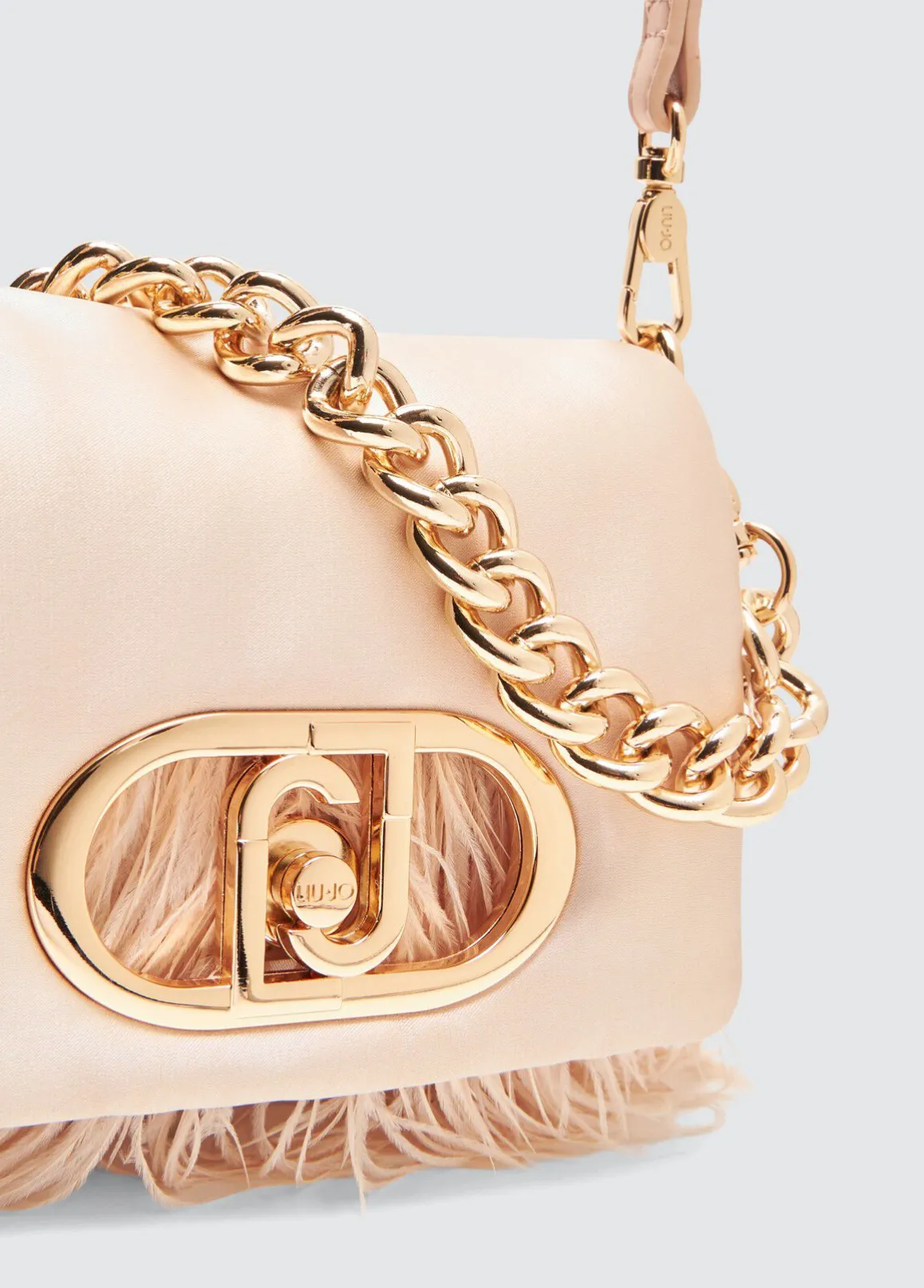 Borsa LaPuffy piccola con piume