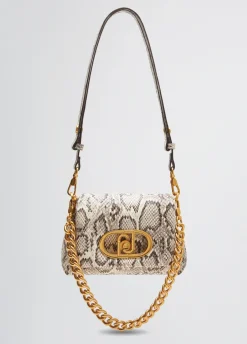Borsa LaPuffy piccola pitonata