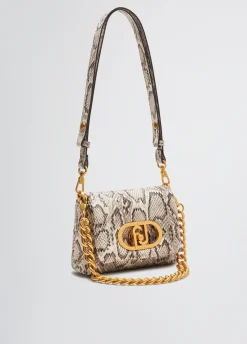 Borsa LaPuffy piccola pitonata