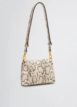 Borsa LaPuffy piccola pitonata