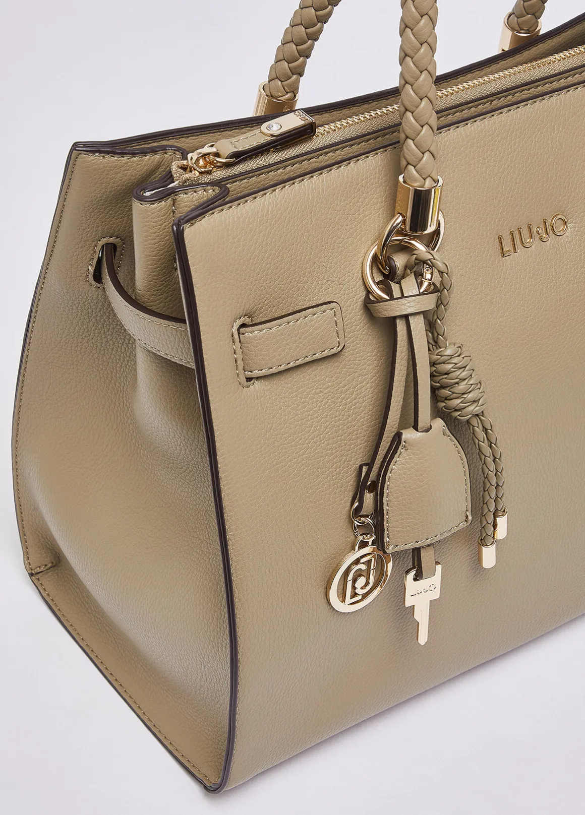 Borsa satchel media con charms