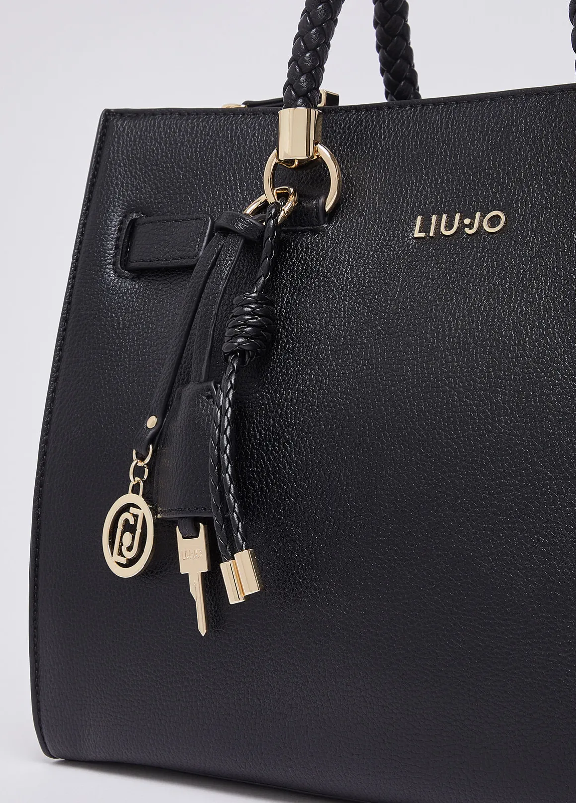 Borsa satchel media con charms