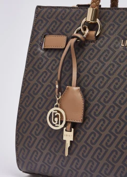 Borsa satchel media con foulard