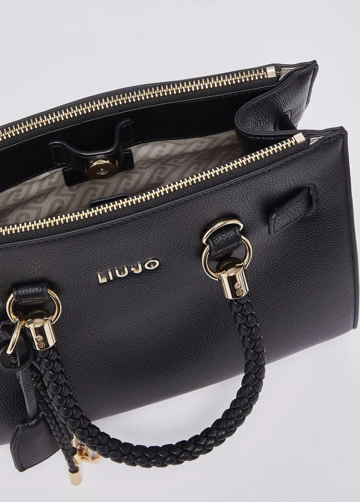 Borsa satchel piccola con charms