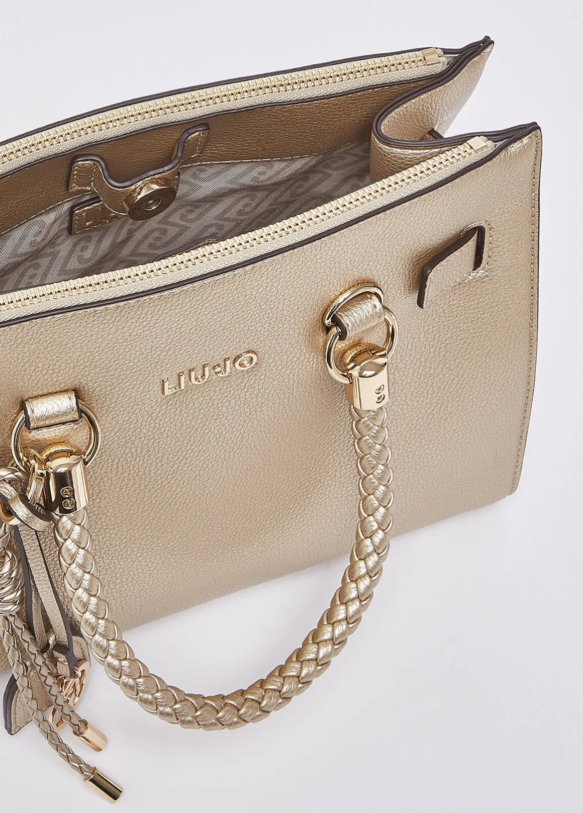 Borsa satchel piccola con charms