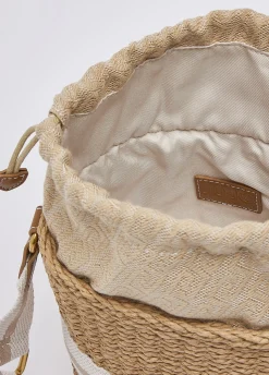 Borsa secchiello in paglia