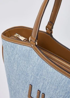 Borsa tote grande in denim