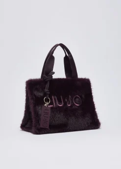 Borsa tote piccola in teddy