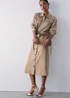 Camicia con applicazioni gioiello
