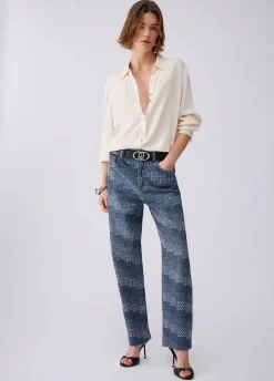 Camicia con bottoni logati