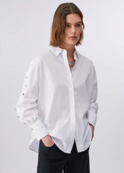 Camicia con bottoni logati