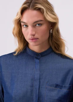 Camicia con colletto removibile