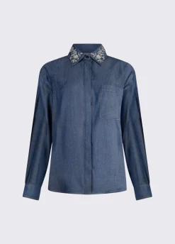 Camicia con colletto removibile