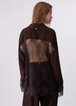 Camicia con dettagli in pizzo