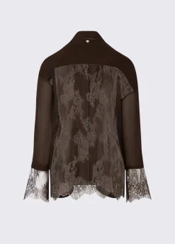 Camicia con dettagli in pizzo