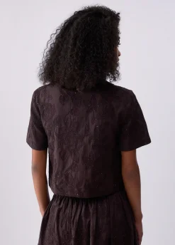 Camicia con ricami e paillettes
