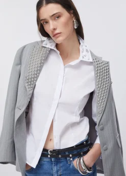 Camicia con ricami gioiello
