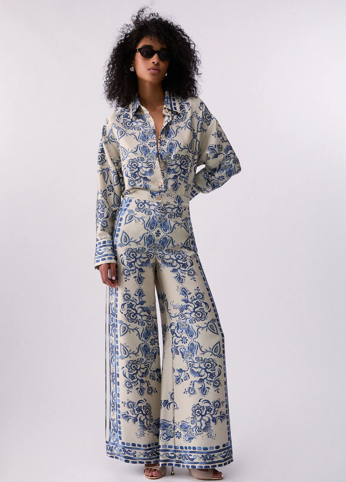 Camicia con stampa foulard