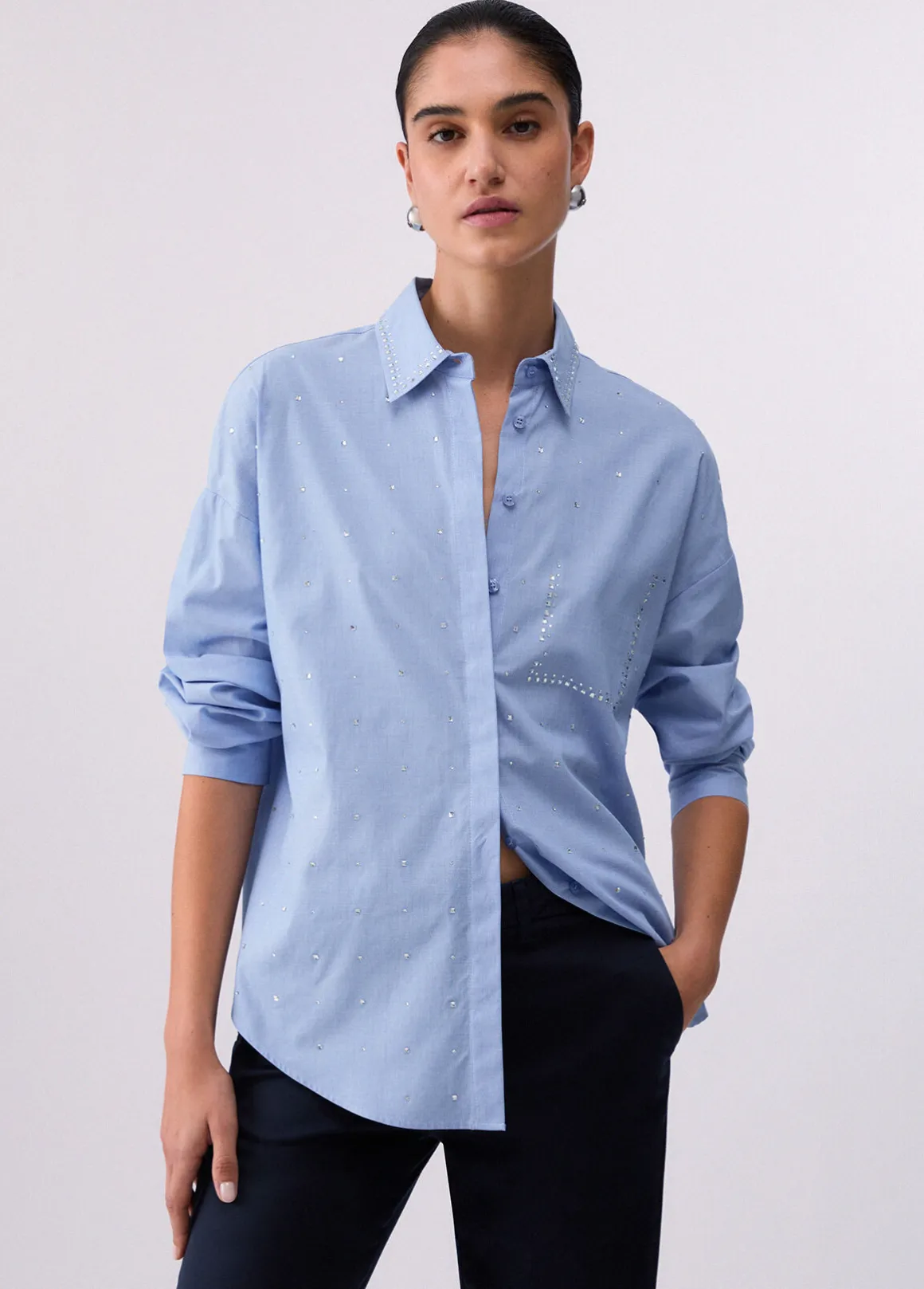 Camicia con strass