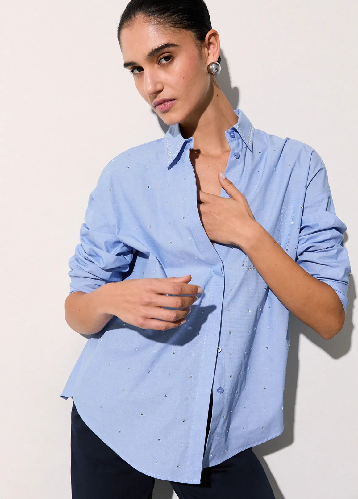 Camicia con strass