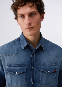 Camicia in denim chambray