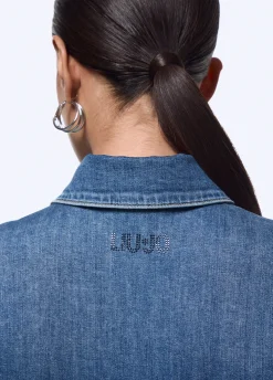 Camicia in denim con stringhe