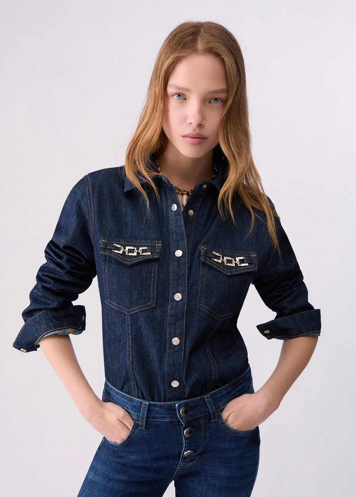 Camicia in denim slim fit