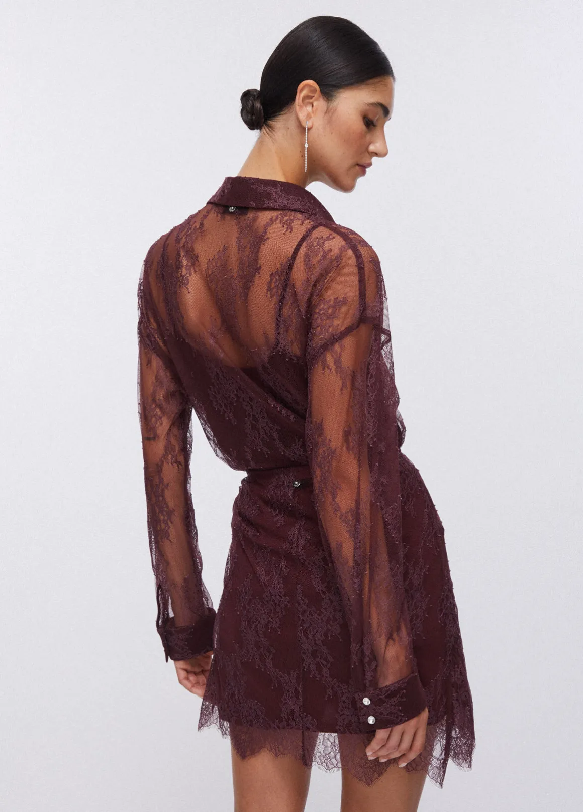 Camicia in pizzo chantilly