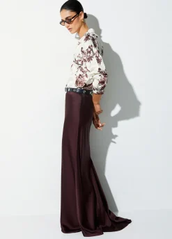 Camicia in raso stampato