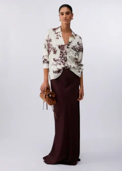 Camicia in raso stampato