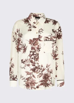 Camicia in raso stampato