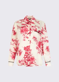 Camicia in raso stampato